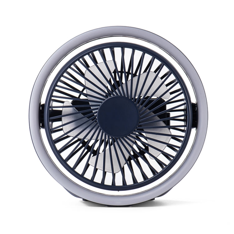 N601 180 Degree Rotating Type-C Desktop Fan with LED Ambience Light(Blue) - Electric Fans by PMC Jewellery | Online Shopping South Africa | PMC Jewellery | Buy Now Pay Later Mobicred