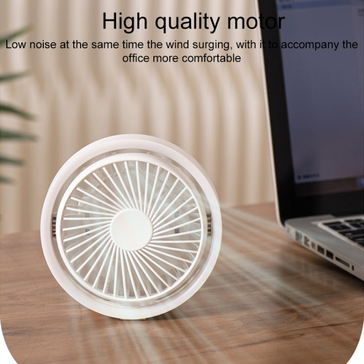 N601 180 Degree Rotating Type-C Desktop Fan with LED Ambience Light(Blue) - Electric Fans by PMC Jewellery | Online Shopping South Africa | PMC Jewellery | Buy Now Pay Later Mobicred