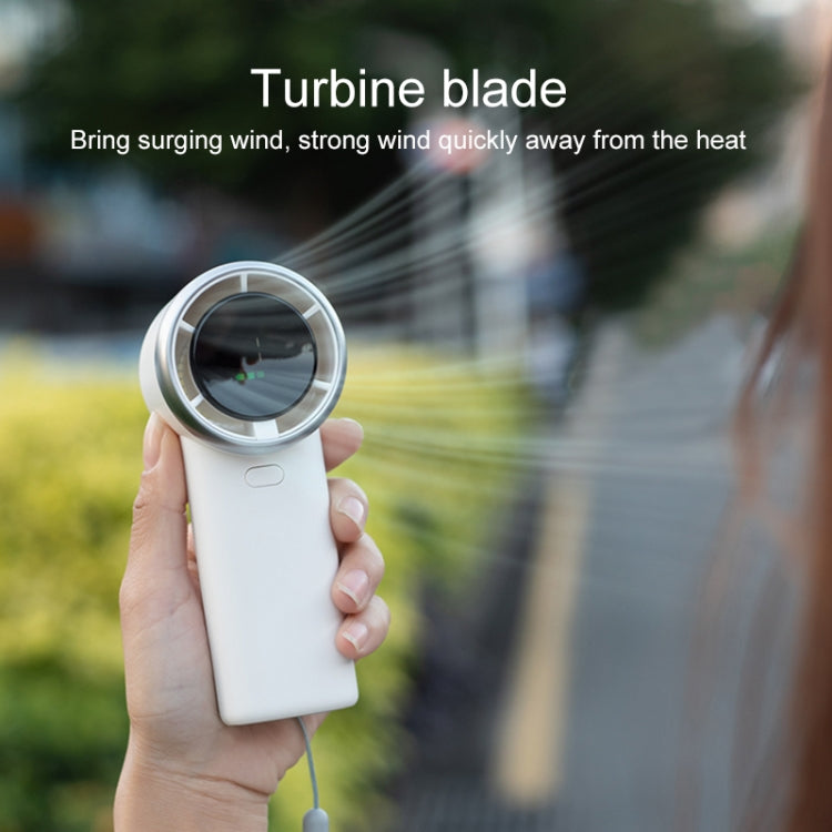 N603 HD Digital Display Handheld Turbine Fan(Green) - Electric Fans by PMC Jewellery | Online Shopping South Africa | PMC Jewellery | Buy Now Pay Later Mobicred