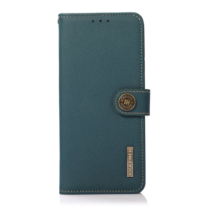 For Samsung Galaxy S24 FE 5G KHAZNEH Custer Genuine Leather RFID Phone Case(Green) - Galaxy S23 FE 5G Cases by PMC Jewellery | Online Shopping South Africa | PMC Jewellery | Buy Now Pay Later Mobicred