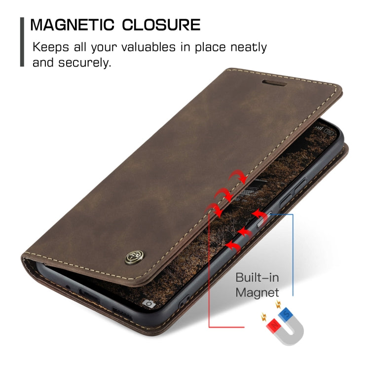 For Redmi 13 CaseMe 013 Multifunctional Horizontal Flip Leather Phone Case(Coffee) - Redmi 13 Cases by CaseMe | Online Shopping South Africa | PMC Jewellery | Buy Now Pay Later Mobicred