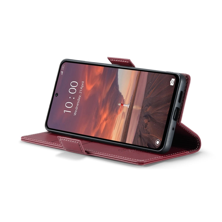 For Redmi 13 CaseMe 023 Butterfly Buckle Litchi Texture RFID Anti-theft Leather Phone Case(Wine Red) - Redmi 13 Cases by CaseMe | Online Shopping South Africa | PMC Jewellery | Buy Now Pay Later Mobicred