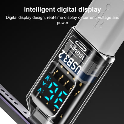 60W 10Gbps Intelligent Digital Display Fast Charge Adapter USB-A to USB-A - Converter & Adapter by PMC Jewellery | Online Shopping South Africa | PMC Jewellery | Buy Now Pay Later Mobicred