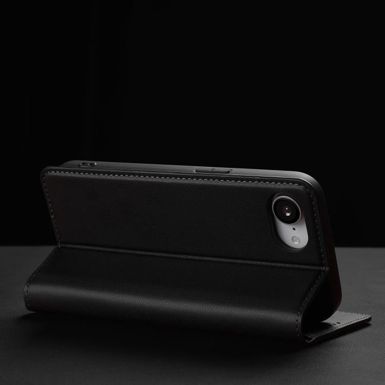 For iPhone 16e LC.IMEEKE L1 Series Frosted Fine Texture PU Phone Case(Black) - iPhone 16e Cases by LC.IMEEKE | Online Shopping South Africa | PMC TechLife | Buy Now Pay Later Mobicred