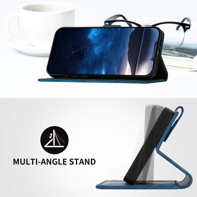 For Motorola Moto G Power 5G 2024 YX0080 Grid Butterfly Embossed Pattern Flip Leather Phone Case with Lanyard(Dark Blue) - Motorola Cases by PMC Jewellery | Online Shopping South Africa | PMC Jewellery | Buy Now Pay Later Mobicred