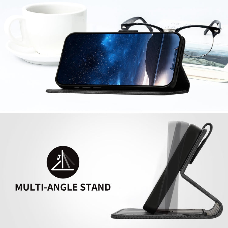 For Motorola Moto G Power 5G 2024 YX0080 Grid Butterfly Embossed Pattern Flip Leather Phone Case with Lanyard(Black) - Motorola Cases by PMC Jewellery | Online Shopping South Africa | PMC Jewellery | Buy Now Pay Later Mobicred