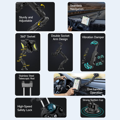 Ulefone UAN02 Armor Mount Max Car Phone Tablet Holder(Black) - Universal Car Holders by Ulefone | Online Shopping South Africa | PMC Jewellery | Buy Now Pay Later Mobicred