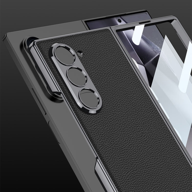 For Samsung Galaxy Z Fold6 GKK Integrated Plating Leather Full Coverage Phone Case(Carbon Fibre) - Galaxy Z Fold6 5G Cases by GKK | Online Shopping South Africa | PMC Jewellery | Buy Now Pay Later Mobicred