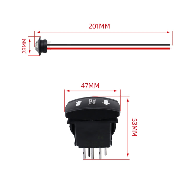 ATV UTV Turn Signal Fault Light Horn Wiring Harness Kit with Rocker Switch - Car Light Accessories by PMC Jewellery | Online Shopping South Africa | PMC Jewellery | Buy Now Pay Later Mobicred