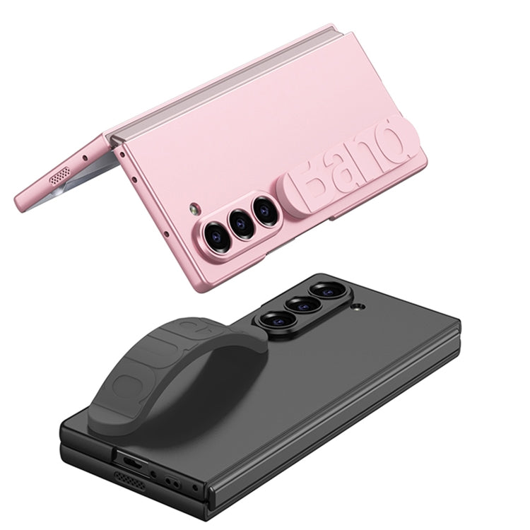 For Samsung Galaxy Z Fold6 GKK Integrated Silicone Wristband Phone Case(Pink) - Galaxy Z Fold6 5G Cases by GKK | Online Shopping South Africa | PMC Jewellery | Buy Now Pay Later Mobicred