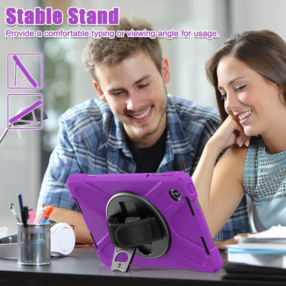 For Lenovo Tab M11 /Xiaomi Pad 11 2024 Rotatable Holder Silicone Hybrid PC Tablet Case with Shoulder Strap(Purple) - Lenovo by PMC Jewellery | Online Shopping South Africa | PMC Jewellery | Buy Now Pay Later Mobicred