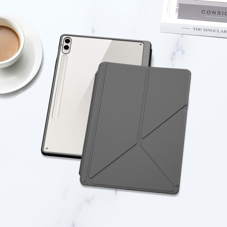 For Samsung Galaxy Tab S9+ / S9 FE+ DUX DUCIS Magi Series Smart Leather Tablet Case(Grey) - free shipping - PMC Jewellery - Order now!