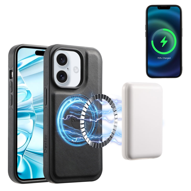 For iPhone 16 Plus Denior A13 Skin Feel MagSafe Phone Case(Black) - iPhone 16 Plus Cases by Denior | Online Shopping South Africa | PMC Jewellery | Buy Now Pay Later Mobicred