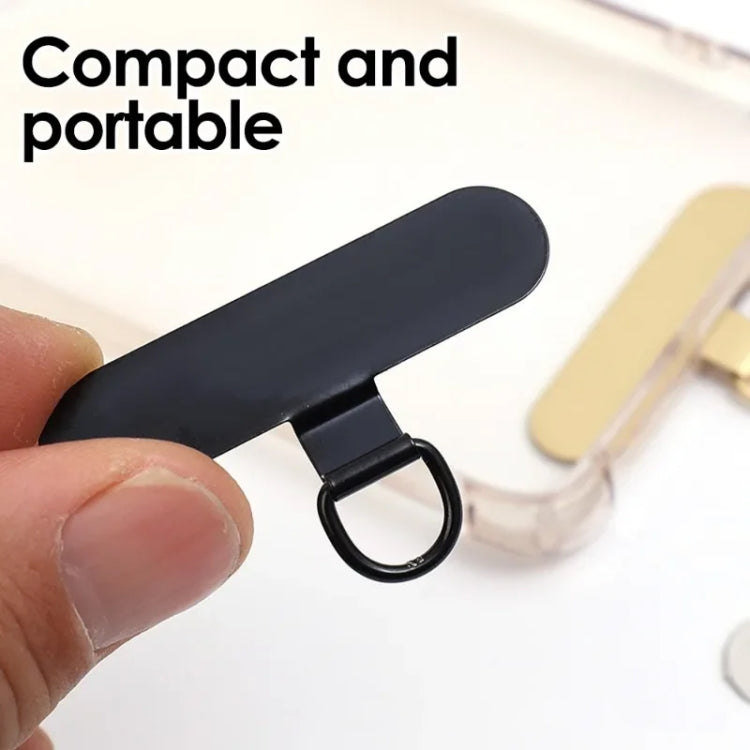 Oval Metal Mobile Phone Lanyard Fixing Gasket(Black) - free shipping - PMc TechLife - Order now!
