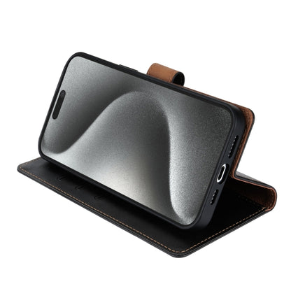 For iPhone 16 Pro Max N.BEKUS CSJ-P1 Solid Color Leather Phone Case(Black) - iPhone 16 Pro Max Cases by N.BEKUS | Online Shopping South Africa | PMC Jewellery | Buy Now Pay Later Mobicred