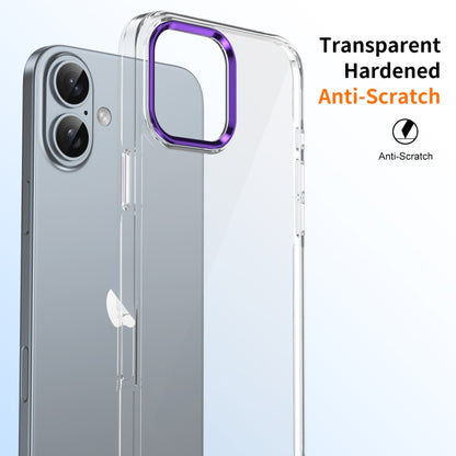 For iPhone 16 Plus Ice Feel HD Transparent PC Full Coverage Phone Case(Purple) - iPhone 16 Plus Cases by PMC Jewellery | Online Shopping South Africa | PMC Jewellery | Buy Now Pay Later Mobicred