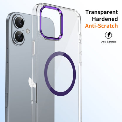 For iPhone 16 Plus Ice Feel HD Transparent MagSafe PC Full Coverage Phone Case(Purple) - iPhone 16 Plus Cases by PMC Jewellery | Online Shopping South Africa | PMC Jewellery | Buy Now Pay Later Mobicred