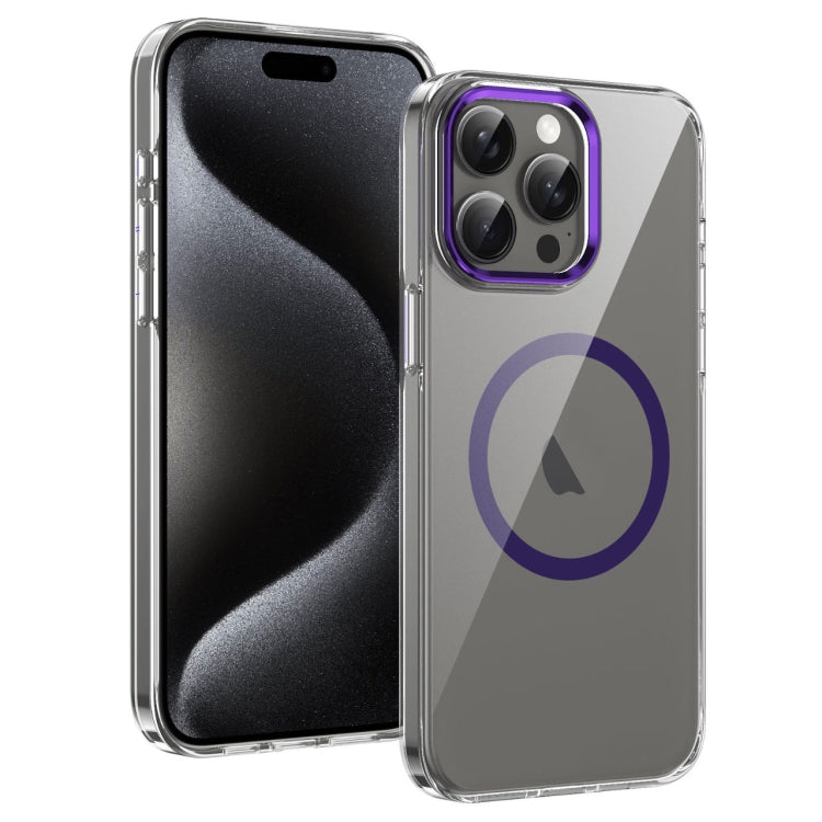 For iPhone 16 Pro Ice Feel HD Transparent MagSafe PC Full Coverage Phone Case(Purple) - iPhone 16 Pro Cases by PMC TechLife | Online Shopping South Africa | PMC TechLife | Buy Now Pay Later Mobicred