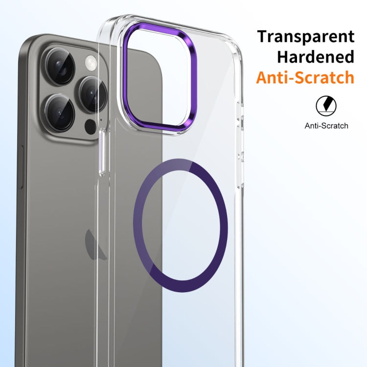 For iPhone 16 Pro Ice Feel HD Transparent MagSafe PC Full Coverage Phone Case(Purple) - iPhone 16 Pro Cases by PMC TechLife | Online Shopping South Africa | PMC TechLife | Buy Now Pay Later Mobicred