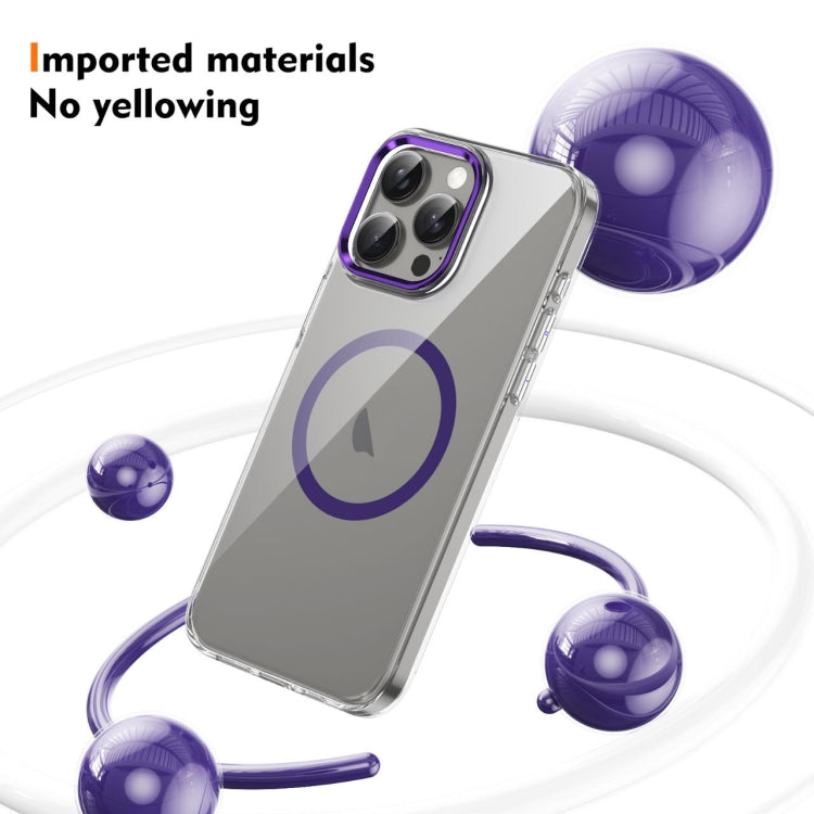 For iPhone 16 Pro Ice Feel HD Transparent MagSafe PC Full Coverage Phone Case(Purple) - iPhone 16 Pro Cases by PMC TechLife | Online Shopping South Africa | PMC TechLife | Buy Now Pay Later Mobicred
