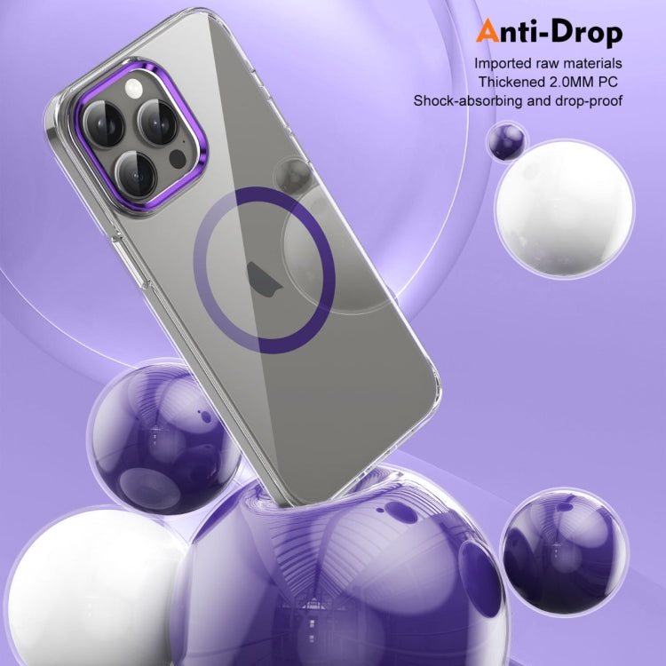 For iPhone 16 Pro Ice Feel HD Transparent MagSafe PC Full Coverage Phone Case(Purple) - iPhone 16 Pro Cases by PMC TechLife | Online Shopping South Africa | PMC TechLife | Buy Now Pay Later Mobicred