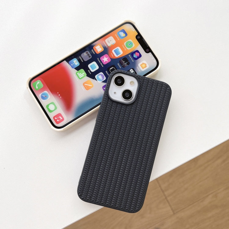 For iPhone 16 Plus Weave Texture TPU Phone Case(Black) - iPhone 16 Plus Cases by PMC Jewellery | Online Shopping South Africa | PMC Jewellery | Buy Now Pay Later Mobicred