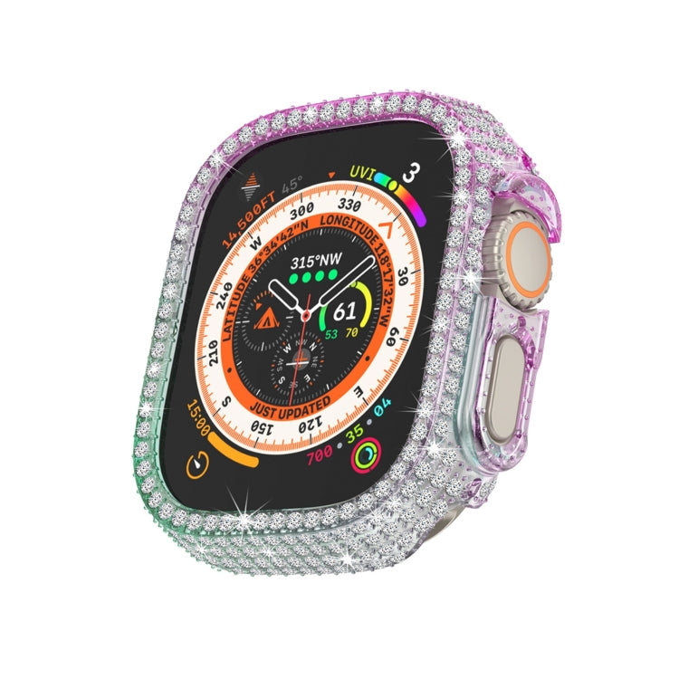 For Apple Watch Ultra / Ultra 2 49mm Hollowed Diamond PC Watch Case(Colorful) - Watch Cases by PMC Jewellery | Online Shopping South Africa | PMC Jewellery | Buy Now Pay Later Mobicred