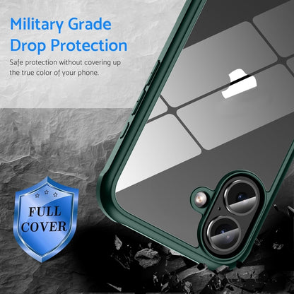 For iPhone 16 Pro Max Double-sided Plastic Glass Phone Protective Case(Dark Green) - iPhone 16 Pro Max Cases by PMC Jewellery | Online Shopping South Africa | PMC Jewellery | Buy Now Pay Later Mobicred