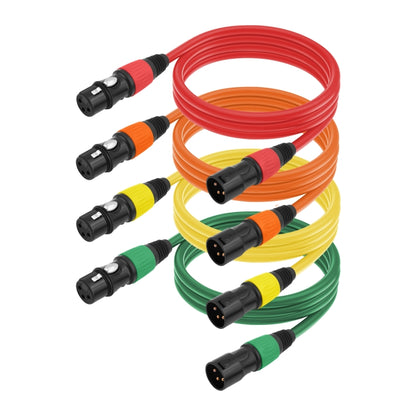 4 Color / Set JC1015 XLR 3pin Male to Female Audio Cable, Length:1.8m - Microphone Audio Cable & Connector by PMC Jewellery | Online Shopping South Africa | PMC Jewellery | Buy Now Pay Later Mobicred