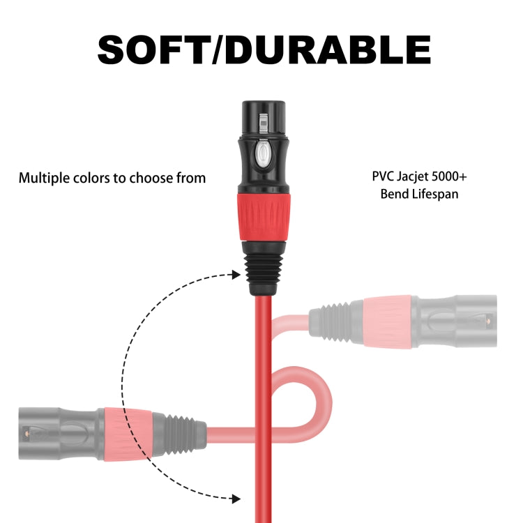 6 Color / Set JC1015 XLR 3pin Male to Female Audio Cable, Length:1.8m - Microphone Audio Cable & Connector by PMC Jewellery | Online Shopping South Africa | PMC Jewellery | Buy Now Pay Later Mobicred