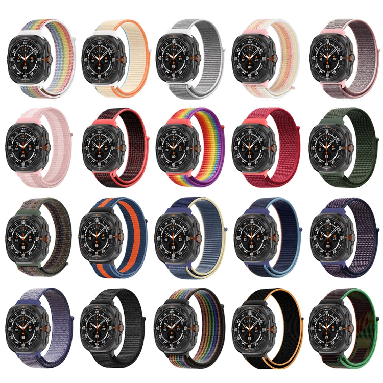 For Samsung Galaxy Watch Ultra 47mm Plastic Connector Nylon Loop Watch Band(Colorful) - Watch Bands by PMC Jewellery | Online Shopping South Africa | PMC Jewellery | Buy Now Pay Later Mobicred