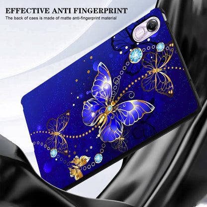 For Huawei MatePad SE 11 2024 Color Painting Pattern Smart Tablet TPU Case(Blue Butterfly) - Huawei by PMC Jewellery | Online Shopping South Africa | PMC Jewellery | Buy Now Pay Later Mobicred