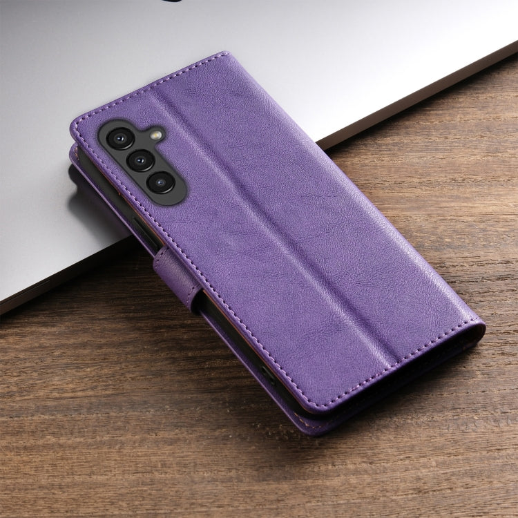 For Samsung Galaxy S24 5G N.BEKUS CSJ-P1 Solid Color Leather Phone Case(Purple) - Galaxy S24 5G Cases by N.BEKUS | Online Shopping South Africa | PMC Jewellery | Buy Now Pay Later Mobicred