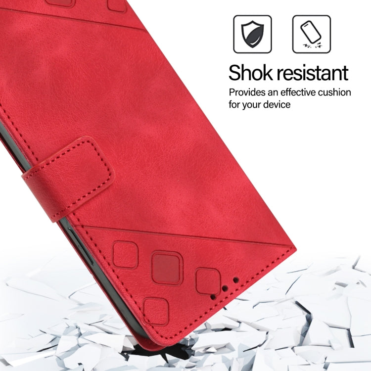 For Redmi K70 Ultra 5G Global Skin-feel Embossed Leather Phone Case(Red) - Xiaomi Cases by PMC Jewellery | Online Shopping South Africa | PMC Jewellery | Buy Now Pay Later Mobicred