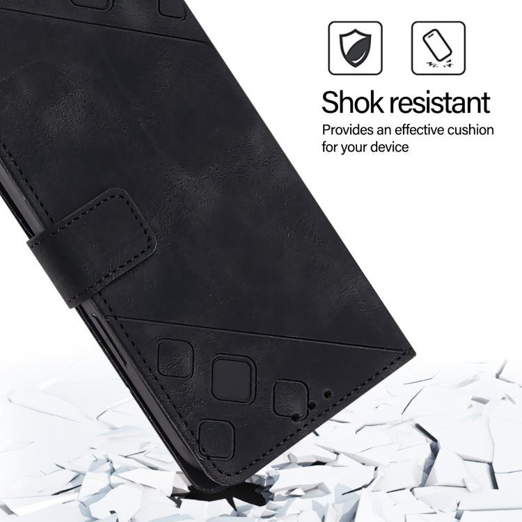 For Redmi K70 Ultra 5G Global Skin-feel Embossed Leather Phone Case(Black) - Xiaomi Cases by PMC Jewellery | Online Shopping South Africa | PMC Jewellery | Buy Now Pay Later Mobicred