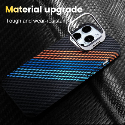 For iPhone 16 Pro Max Carbon Fiber Lens Holder Phone Case(Black) - iPhone 16 Pro Max Cases by PMC Jewellery | Online Shopping South Africa | PMC Jewellery | Buy Now Pay Later Mobicred