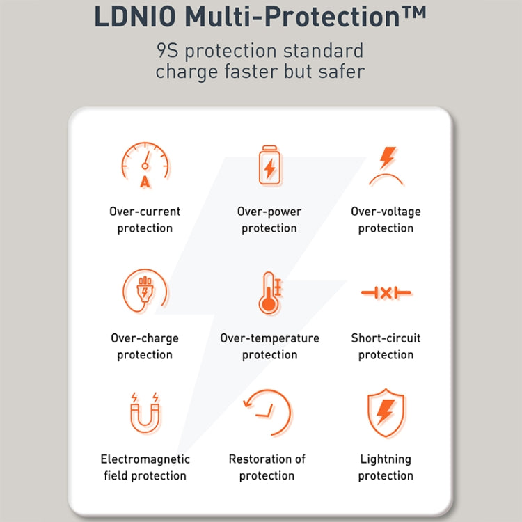 LDNIO Q229 QC3.0 / PD20W USB + Type-C Fast Charger with 1m Type-C to 8 Pin Cable, Plug Type:UK Plug(White) - USB Charger by LDNIO | Online Shopping South Africa | PMC Jewellery | Buy Now Pay Later Mobicred