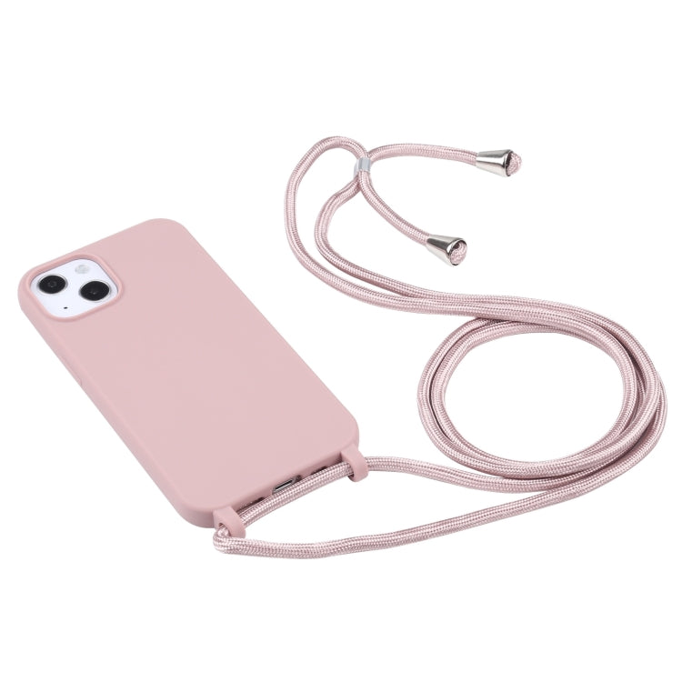 For iPhone 16 Pro Candy Colors TPU Protective Phone Case with Lanyard (Rose Gold) - iPhone 16 Pro Cases by PMC Jewellery | Online Shopping South Africa | PMC Jewellery | Buy Now Pay Later Mobicred