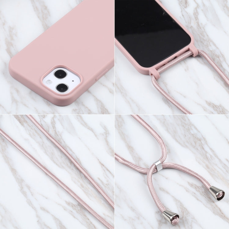 For iPhone 16 Pro Candy Colors TPU Protective Phone Case with Lanyard (Rose Gold) - iPhone 16 Pro Cases by PMC Jewellery | Online Shopping South Africa | PMC Jewellery | Buy Now Pay Later Mobicred