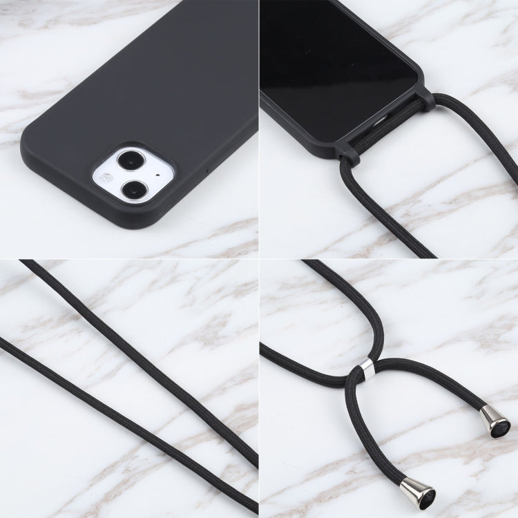 For iPhone 16 Pro Candy Colors TPU Protective Phone Case with Lanyard (Black) - iPhone 16 Pro Cases by PMC TechLife | Online Shopping South Africa | PMC TechLife | Buy Now Pay Later Mobicred