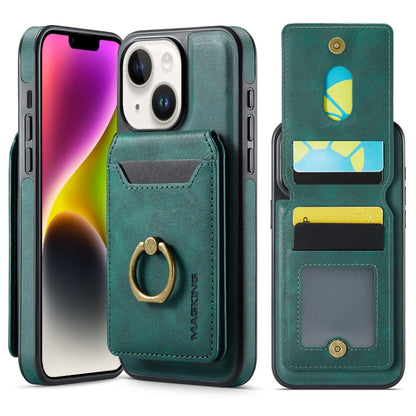 For iPhone 14 DG.MING K1 MagSafe Detachable Wallet RFID Back Cover Phone Case(Green) - iPhone 14 Cases by DG.MING | Online Shopping South Africa | PMC Jewellery | Buy Now Pay Later Mobicred