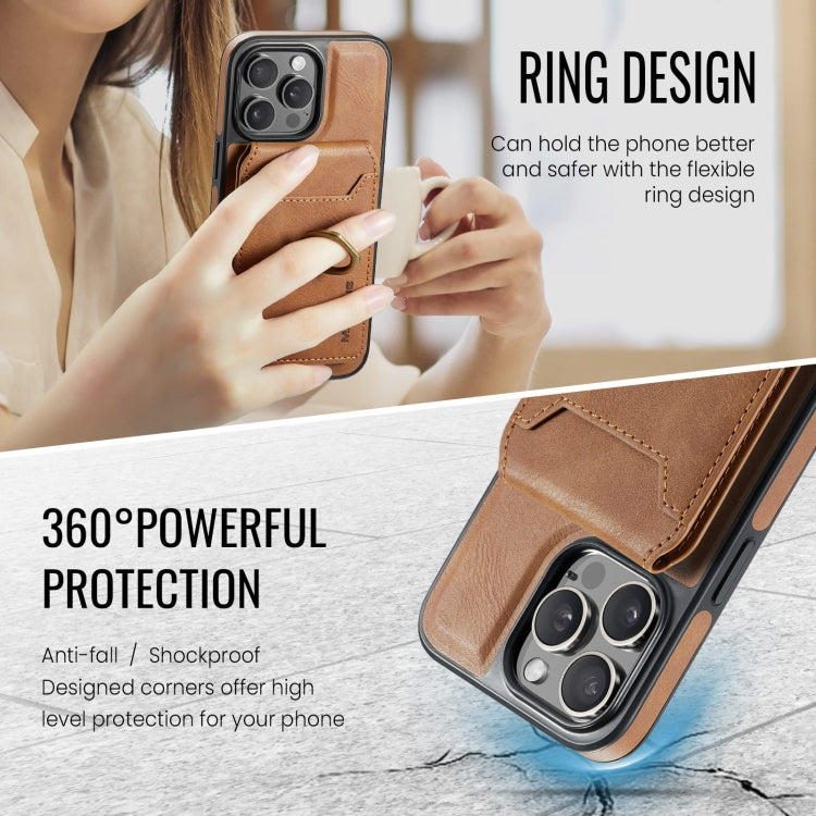 For iPhone 13 Pro DG.MING K1 MagSafe Detachable Wallet RFID Back Cover Phone Case(Brown) - iPhone 13 Pro Cases by DG.MING | Online Shopping South Africa | PMC Jewellery | Buy Now Pay Later Mobicred