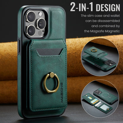 For iPhone 13 DG.MING K1 MagSafe Detachable Wallet RFID Back Cover Phone Case(Green) - iPhone 13 Cases by DG.MING | Online Shopping South Africa | PMC Jewellery | Buy Now Pay Later Mobicred