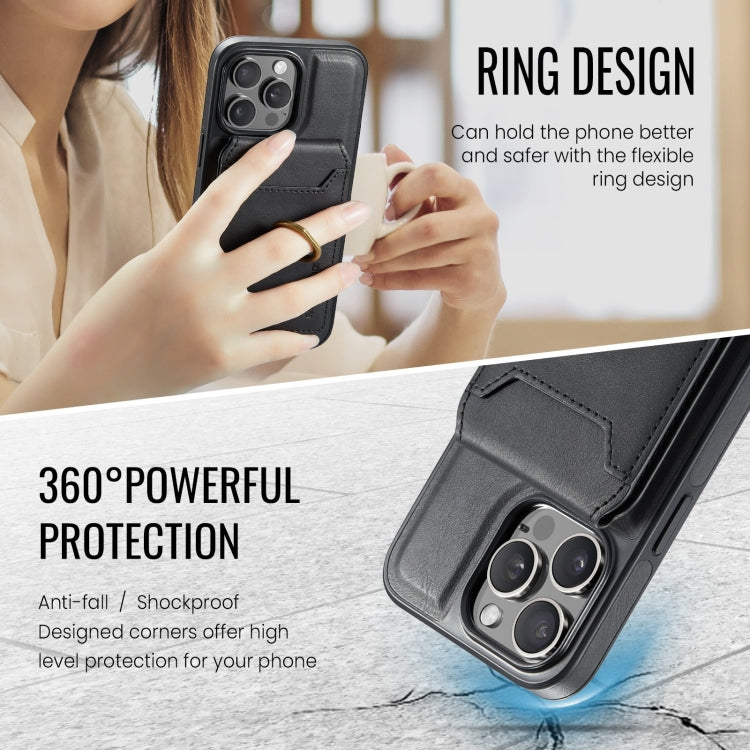 For iPhone 12 Pro Max DG.MING K1 MagSafe Detachable Wallet RFID Back Cover Phone Case(Black) - iPhone 12 Pro Max Cases by DG.MING | Online Shopping South Africa | PMC Jewellery | Buy Now Pay Later Mobicred