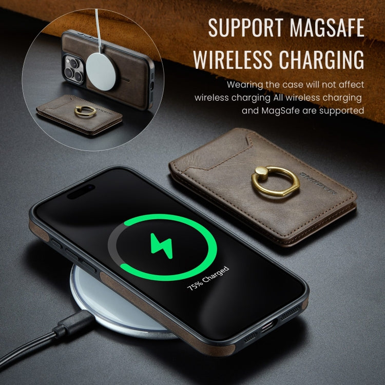 For iPhone 12 Pro DG.MING K1 MagSafe Detachable Wallet RFID Back Cover Phone Case(Coffee) - free shipping - PMC Jewellery - Order now!