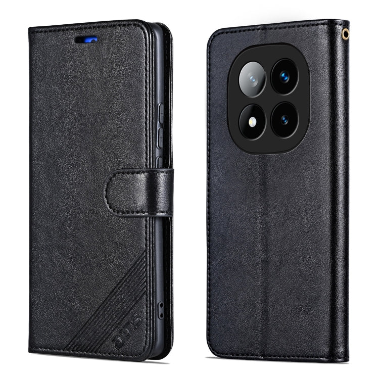 For Redmi Note 14 Pro 5G AZNS Sheepskin Texture Flip Leather Phone Case(Black) - Note 14 Pro Cases by AZNS | Online Shopping South Africa | PMC Jewellery | Buy Now Pay Later Mobicred