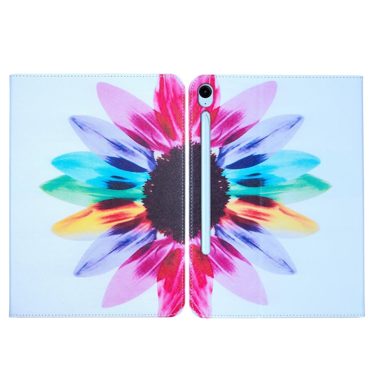 For Samsung Galaxy Tab S9 / S9 FE Colored Drawing Leather Tablet Case(Sun Flower) - Galaxy Tab S9 Cases by PMC Jewellery | Online Shopping South Africa | PMC Jewellery | Buy Now Pay Later Mobicred