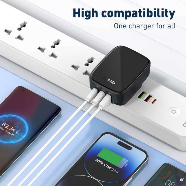 LDNIO Q334 32W Type-C + Dual USB Port Charger with 1m USB-C / Type-C Data Cable, Plug Type:US Plug(White) - USB Charger by LDNIO | Online Shopping South Africa | PMC Jewellery | Buy Now Pay Later Mobicred