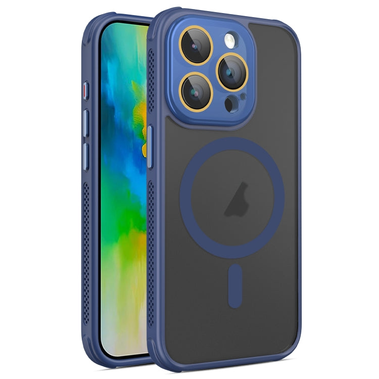 For iPhone 16 Pro Side Cooling Skin Feel Frosted MagSafe Magnetic Phone Case(Blue) - iPhone 16 Pro Cases by PMC Jewellery | Online Shopping South Africa | PMC Jewellery | Buy Now Pay Later Mobicred