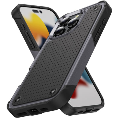 For iPhone 16 Pro PC + TPU Shockproof Protective Phone Case(Grey+Black) - iPhone 16 Pro Cases by PMC Jewellery | Online Shopping South Africa | PMC Jewellery | Buy Now Pay Later Mobicred